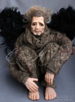 Living Doll, краски масляные, шерсть, перо, 31 см, 2011